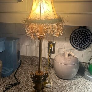 Vintage Buffet Table Lamp 22.5”tall Shabby Chic